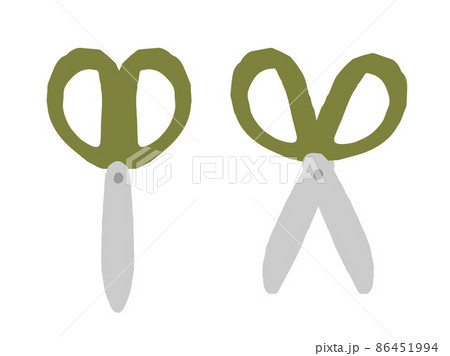 キッチンバサミのイラスト素材