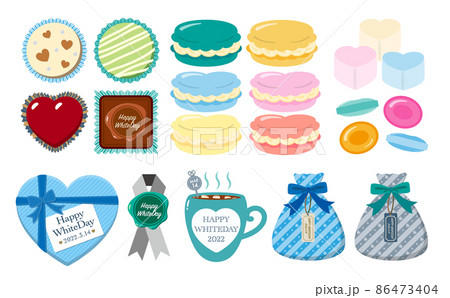 お菓子箱のイラスト素材