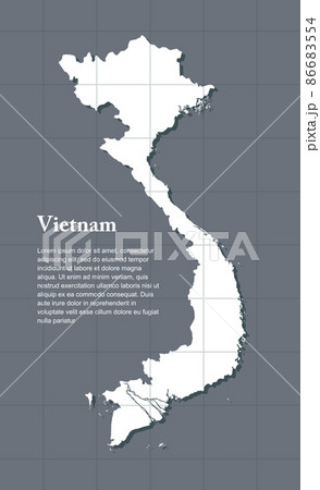 ベトナム 地図 イラスト グラフィックのイラスト素材