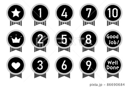 王冠 順位 クラウン 記号のイラスト素材