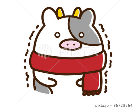 ブルブル 冬 寒い イラストのイラスト素材