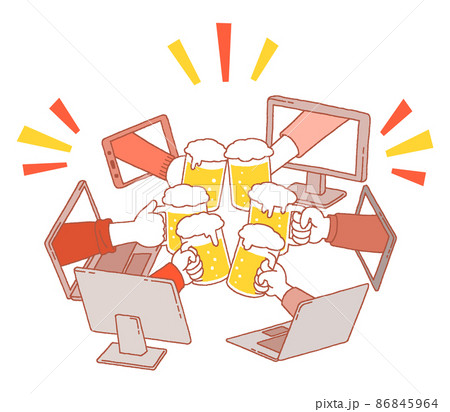 歓迎会 送別会のイラスト素材集 ピクスタ