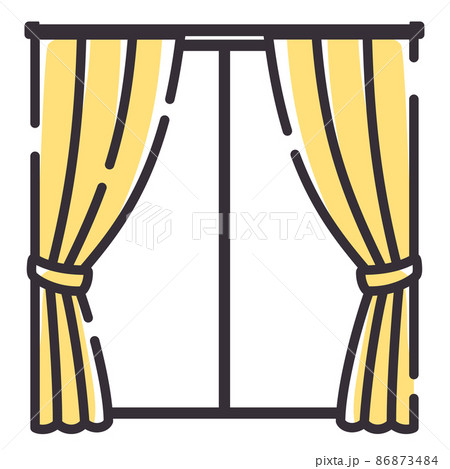 カーテンのイラスト素材集 ピクスタ