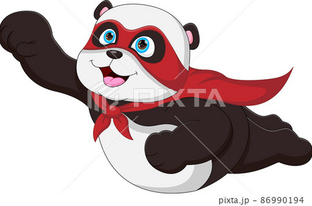 怖いパンダのイラスト素材