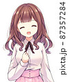 アニメ風の女性キャラクター 明るい顔のイラスト素材 [87357286] - PIXTA