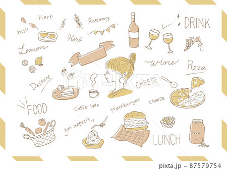 イタリア料理 イタリアン のイラスト素材集 ピクスタ