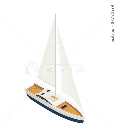 帆かけ舟のイラスト素材