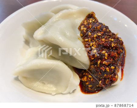 水餃子 水餃 中華料理 中国料理の写真素材