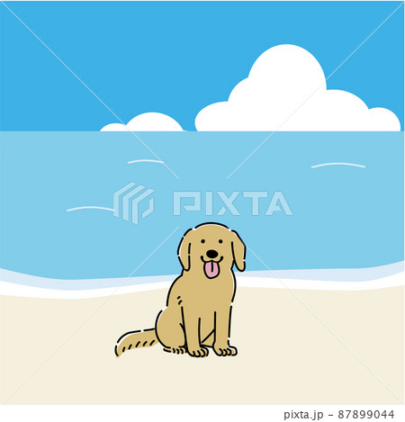 犬熱中症のイラスト素材