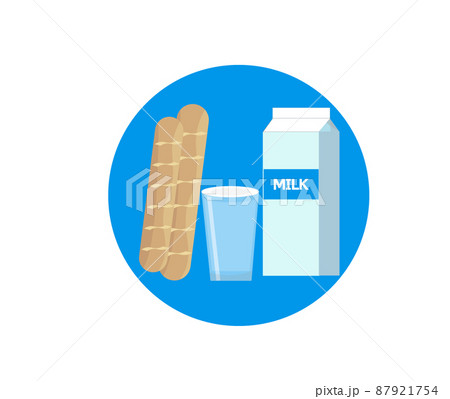 給食の牛乳のイラスト素材
