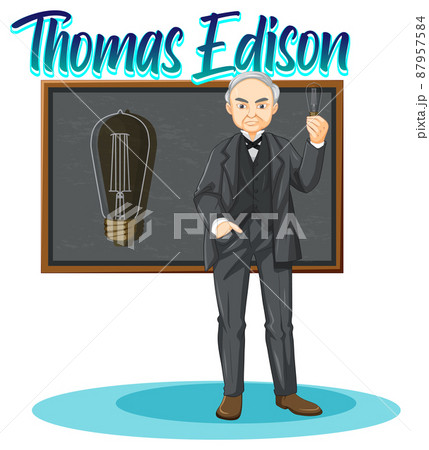 トーマス エジソンのイラスト素材