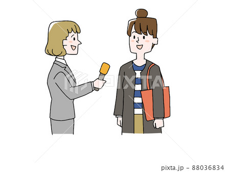 取材のイラスト素材