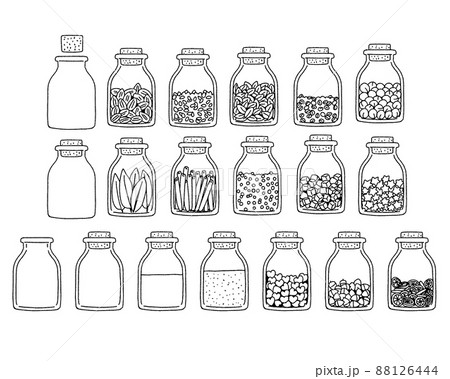 瓶詰めのイラスト素材