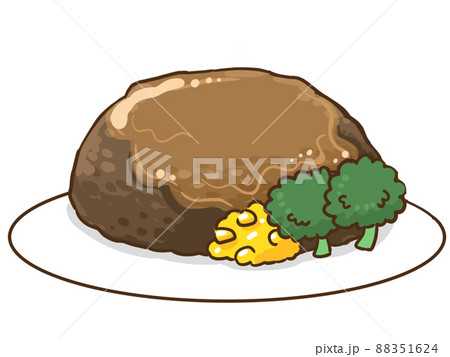 ハンバーグのイラスト素材集 ピクスタ