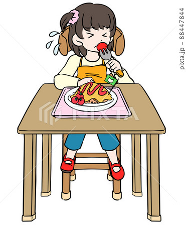 嫌いな食べ物のイラスト素材