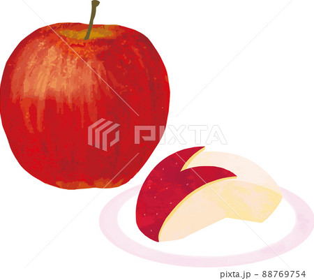 うさぎりんごのイラスト素材