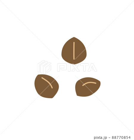 蕎麦の実のイラスト素材