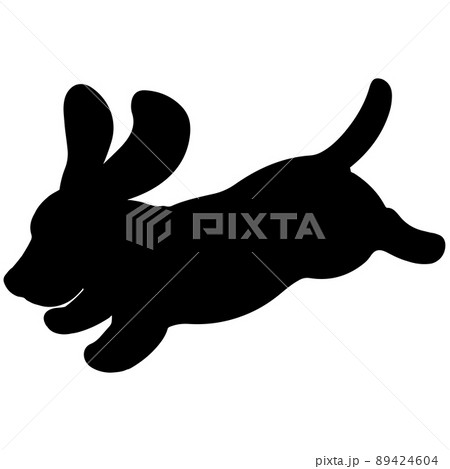 動物 哺乳類 シルエット かわいいのイラスト素材