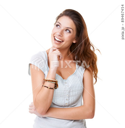 A beautiful young woman with very large natural - Stock Photo [78096796]  - PIXTA
