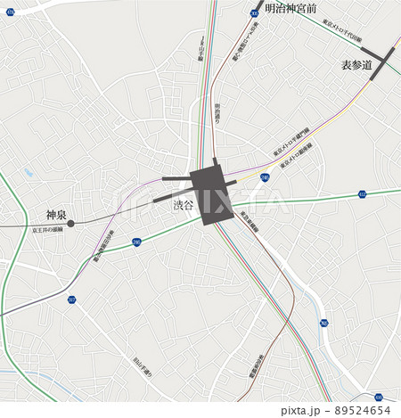 渋谷駅のイラスト素材