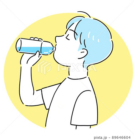 熱中症対策 水分補給のイラスト素材
