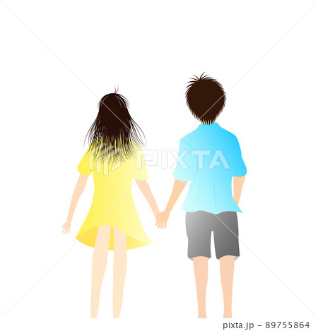 人物 男の子 男 後ろ姿のイラスト素材