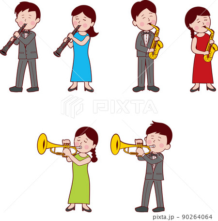 アルトサックスのイラスト素材