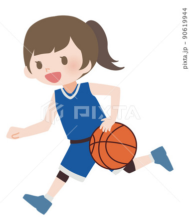 女子バスケットボールのイラスト素材