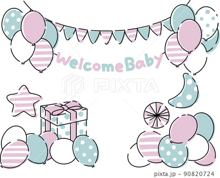 出産祝いのイラスト素材