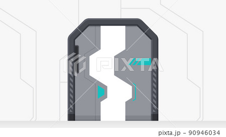 開いた扉のイラスト素材