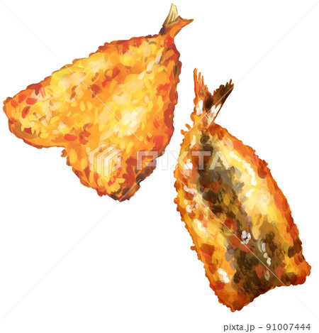 アジフライのイラスト素材