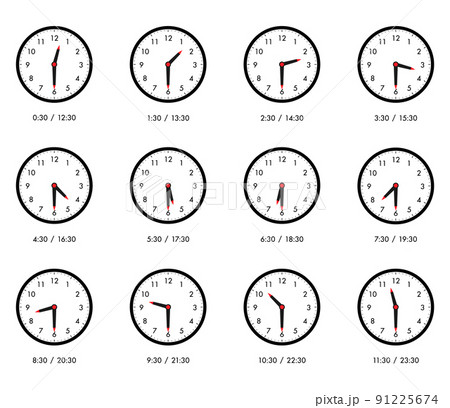 コレクション 時計12時30分