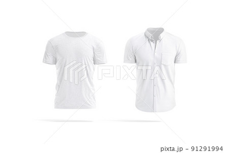 Black Shirt Template with Short Sleeves, Button Down Collar, Mens Polo for  Advertising, Print Stock Image - Image of male, clothing: 206472741