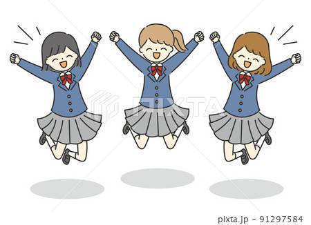 3人 友達 友人 親友のイラスト素材