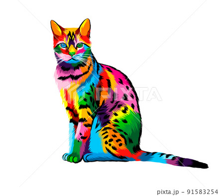 猫のしっぽのイラスト素材