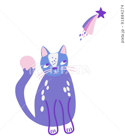 眠り猫のイラスト素材