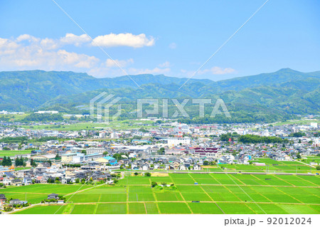 千曲川 風景 街並み 街の写真素材 - PIXTA