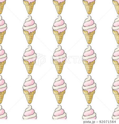 アイス パターン 壁紙 アイスクリームのイラスト素材