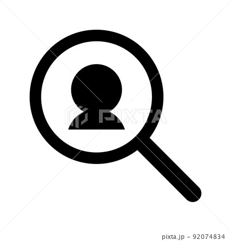 Search icon. Magnifying glass symbol. Outline icon