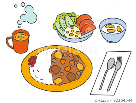 カレーライスのイラスト素材