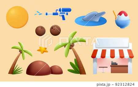 正面イルカのイラスト素材