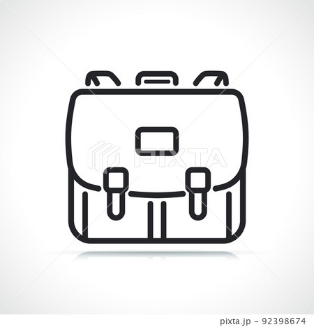 Backpack icon shape black vector or travel bag - Stock Illustration  [93021396] - PIXTA