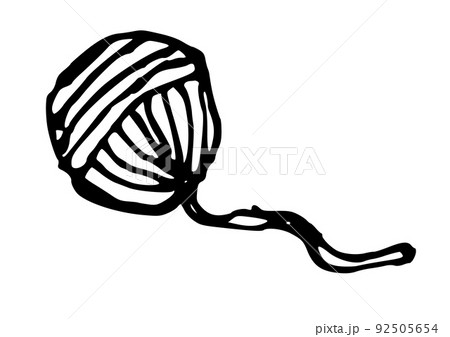 毛糸玉のイラスト素材
