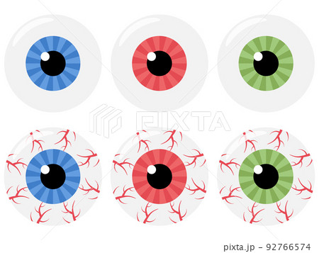 ホラー 眼 目 不気味のイラスト素材