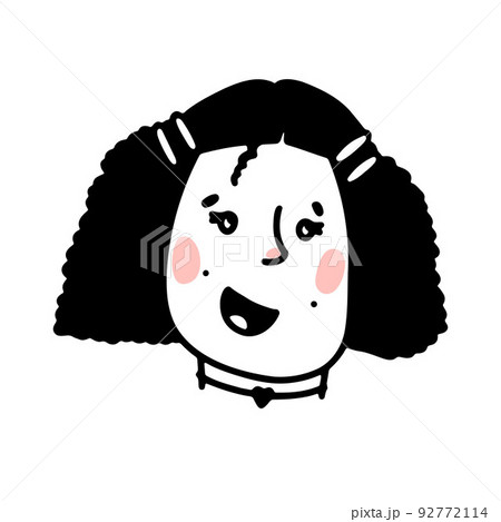 えくぼ 女の子のイラスト素材