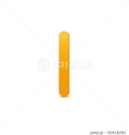 Popsicle Wood Sticks in Realistic Vector Illustration Isolated on