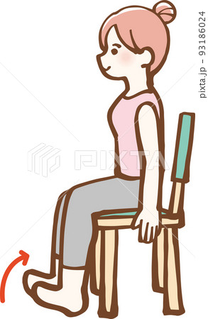 ストレッチ 体操のイラスト素材