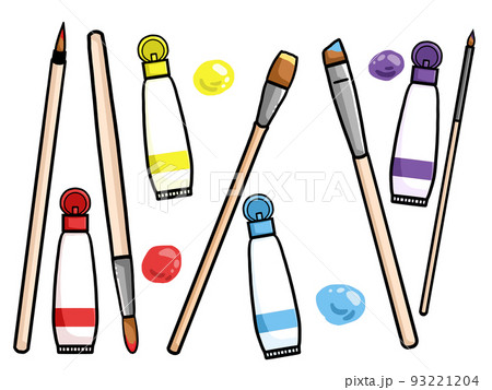 絵の具のイラスト素材