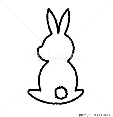 うさぎ 後ろ姿のイラスト素材