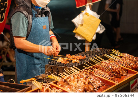 イカ焼き 屋台の写真素材